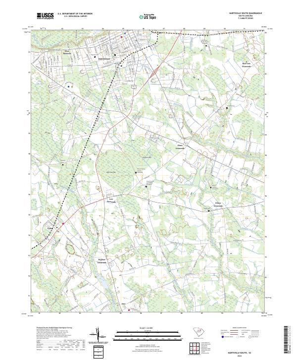US Topo 7.5-minute map for Hartsville South SC