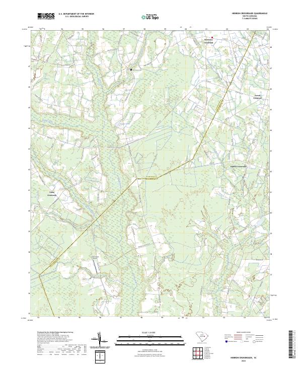 US Topo 7.5-minute map for Hebron Crossroads SC