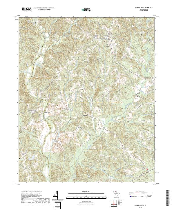 US Topo 7.5-minute map for Hickory Grove SC