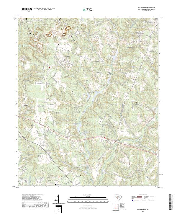 US Topo 7.5-minute map for Hollow Creek SC