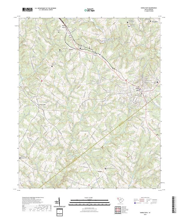 US Topo 7.5-minute map for Honea Path SC