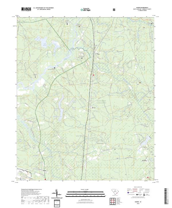 US Topo 7.5-minute map for Huger SC