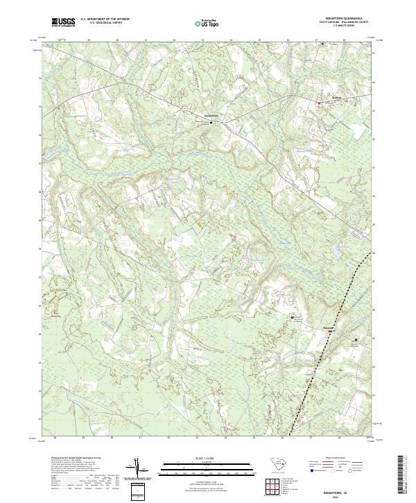 US Topo 7.5-minute map for Indiantown SC