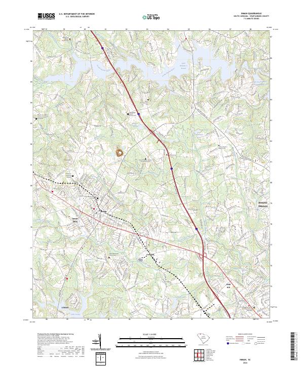 US Topo 7.5-minute map for Inman SC