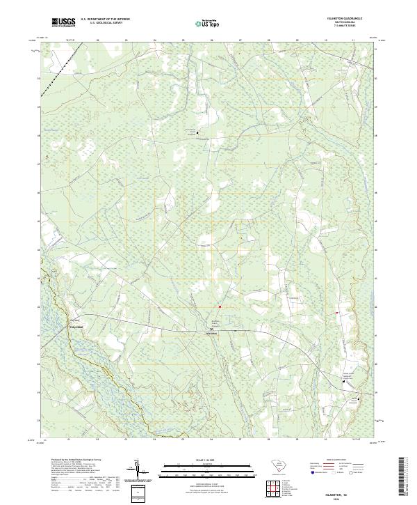 US Topo 7.5-minute map for Islandton SC