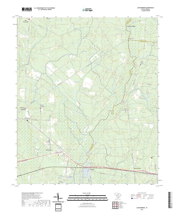 US Topo 7.5-minute map for Jacksonboro SC