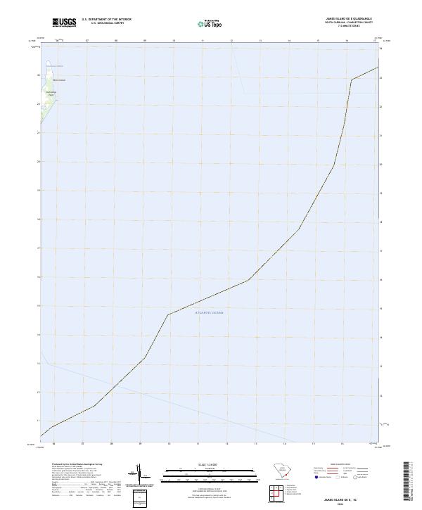 US Topo 7.5-minute map for James Island OE E SC