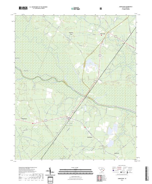 US Topo 7.5-minute map for Jamestown SC
