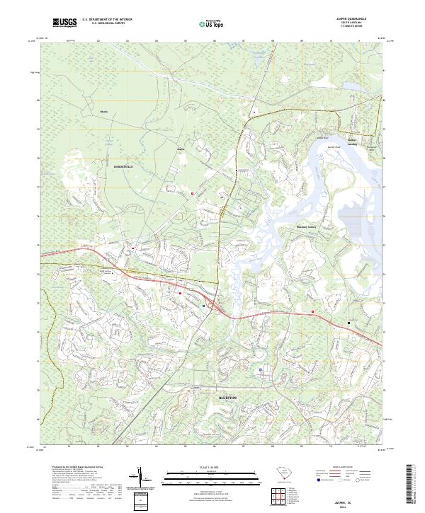 US Topo 7.5-minute map for Jasper SC