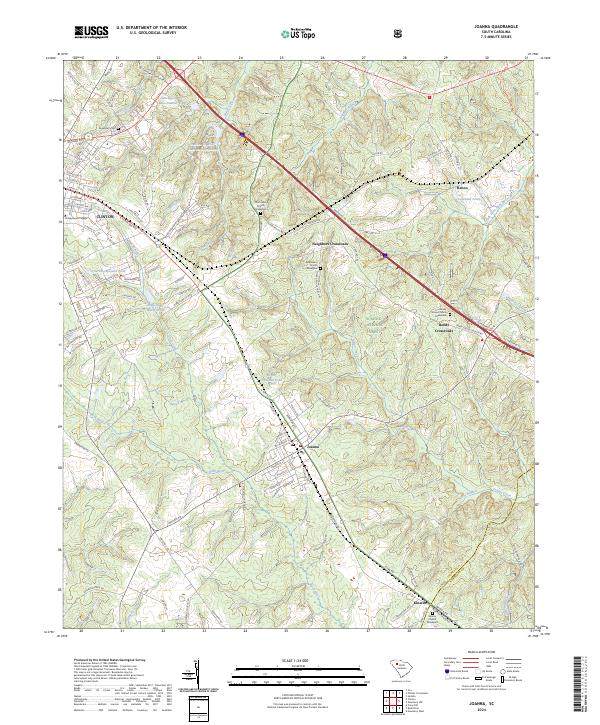 US Topo 7.5-minute map for Joanna SC
