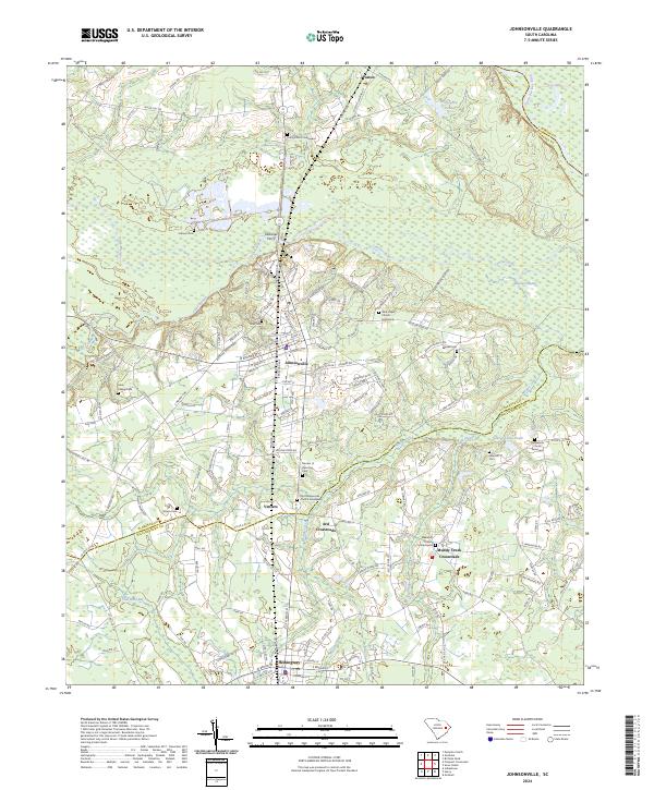 US Topo 7.5-minute map for Johnsonville SC