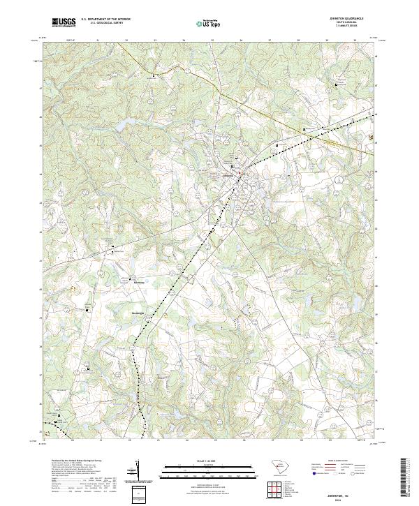 US Topo 7.5-minute map for Johnston SC