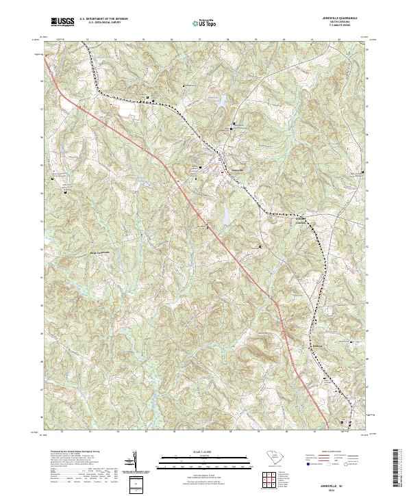 US Topo 7.5-minute map for Jonesville SC