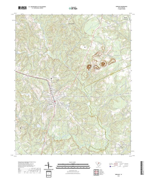 US Topo 7.5-minute map for Kershaw SC