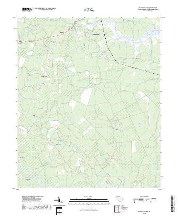 US Topo 7.5-minute map for Kilsock Island SC