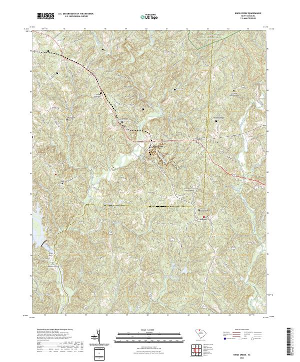 US Topo 7.5-minute map for Kings Creek SC
