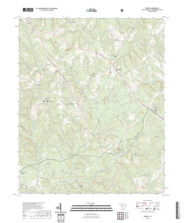 US Topo 7.5-minute map for Kirksey SC