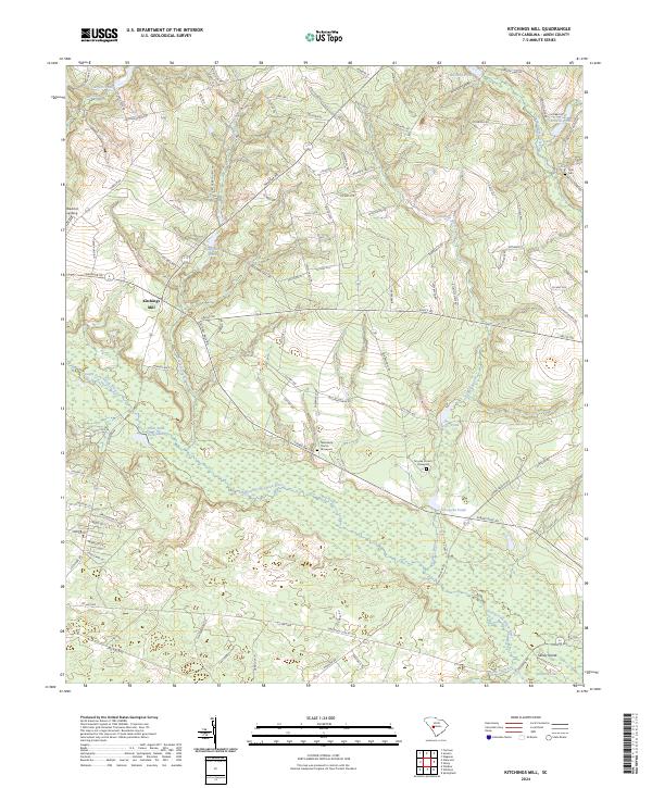 US Topo 7.5-minute map for Kitchings Mill SC