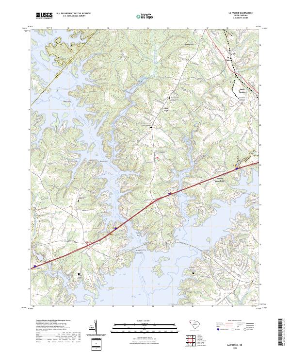 US Topo 7.5-minute map for La France SC