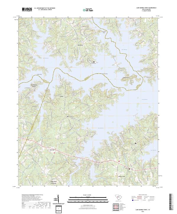 US Topo 7.5-minute map for Lake Murray West SC