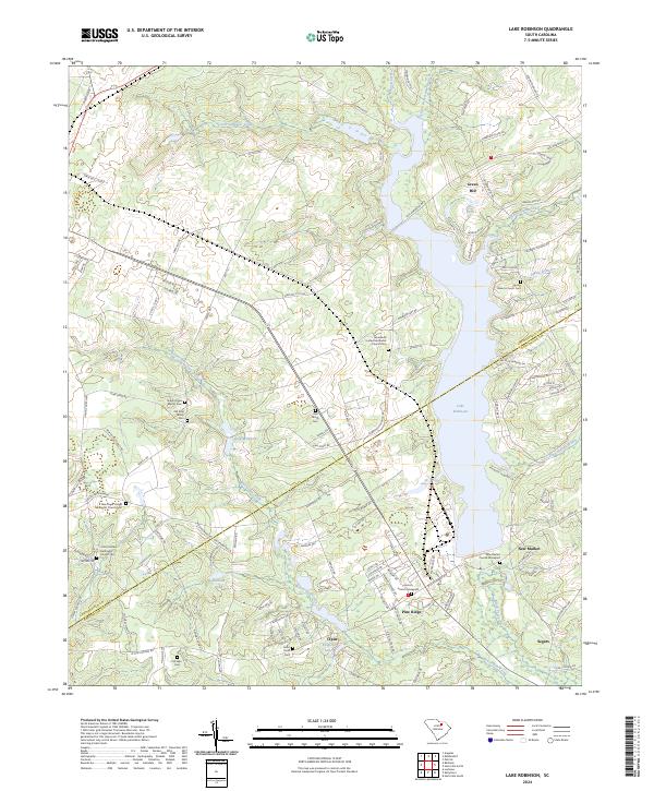 US Topo 7.5-minute map for Lake Robinson SC