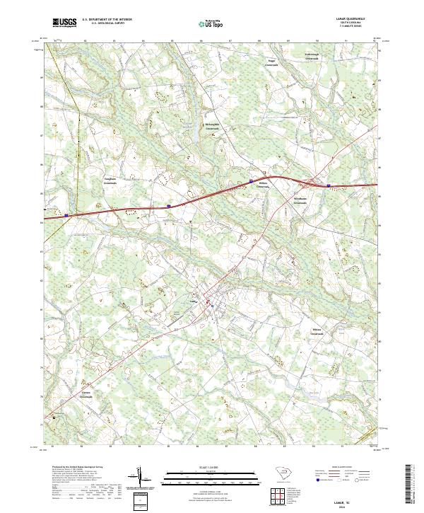 US Topo 7.5-minute map for Lamar SC