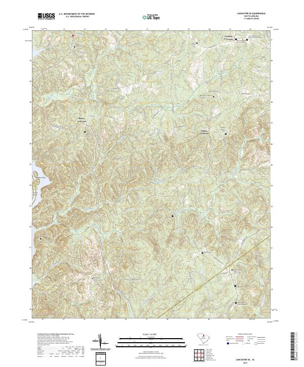 US Topo 7.5-minute map for Lancaster SE SC