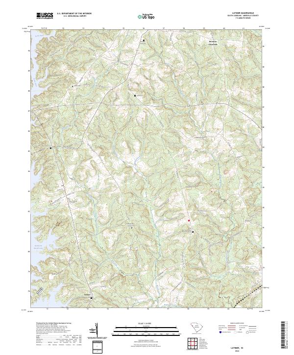 US Topo 7.5-minute map for Latimer SC