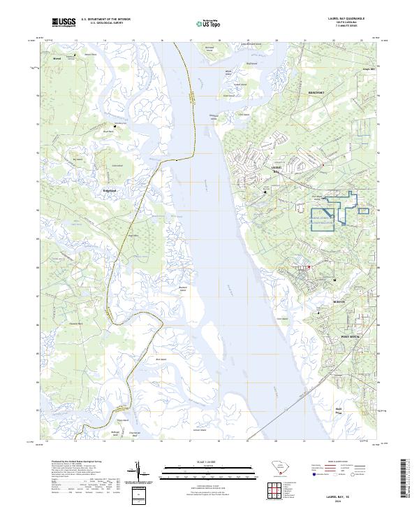 US Topo 7.5-minute map for Laurel Bay SC