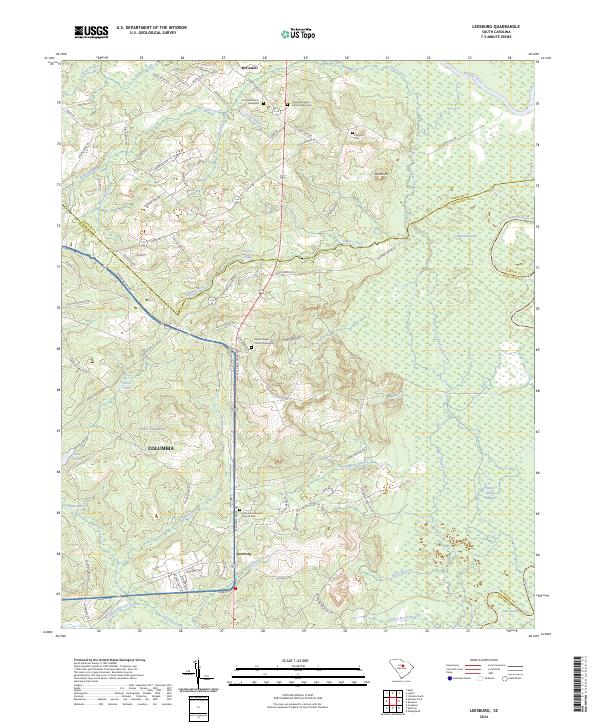US Topo 7.5-minute map for Leesburg SC