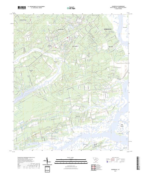 US Topo 7.5-minute map for Legareville SC