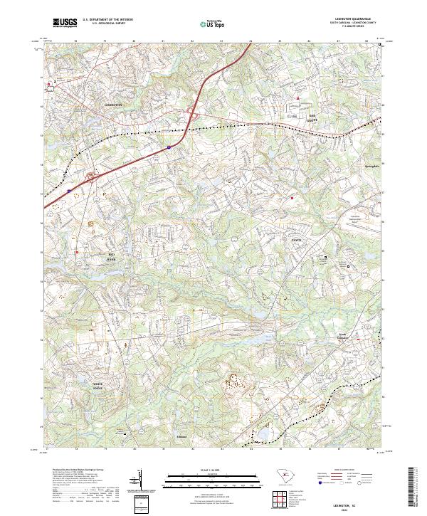 US Topo 7.5-minute map for Lexington SC