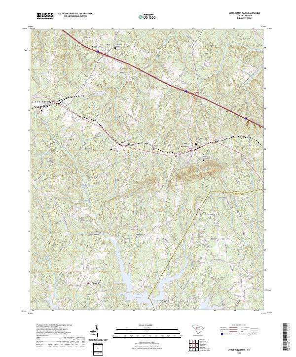 US Topo 7.5-minute map for Little Mountain SC