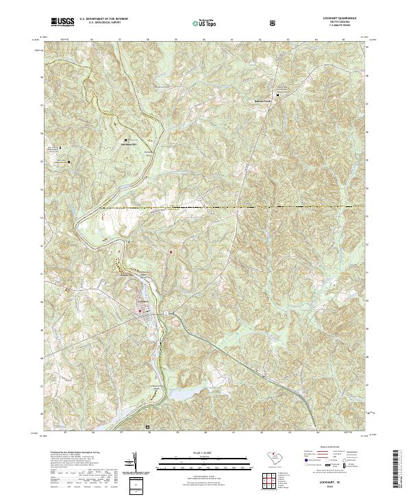 US Topo 7.5-minute map for Lockhart SC