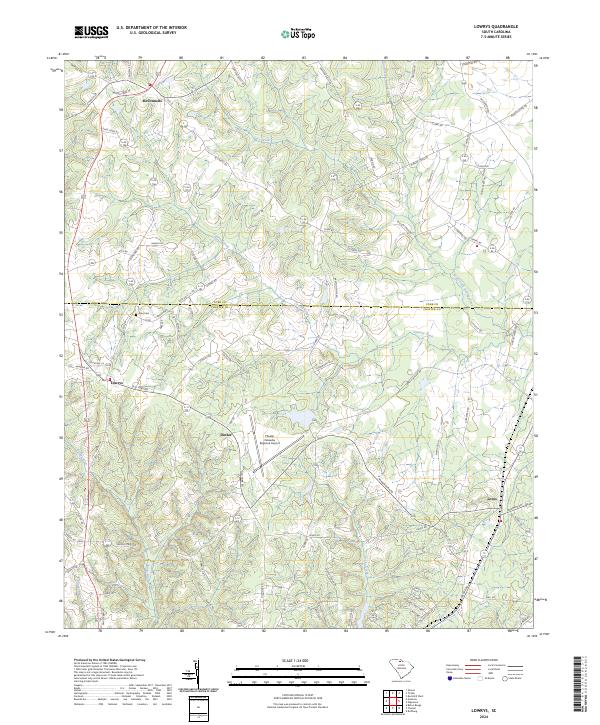 US Topo 7.5-minute map for Lowrys SC