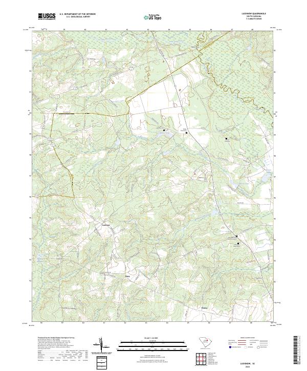 US Topo 7.5-minute map for Lucknow SC