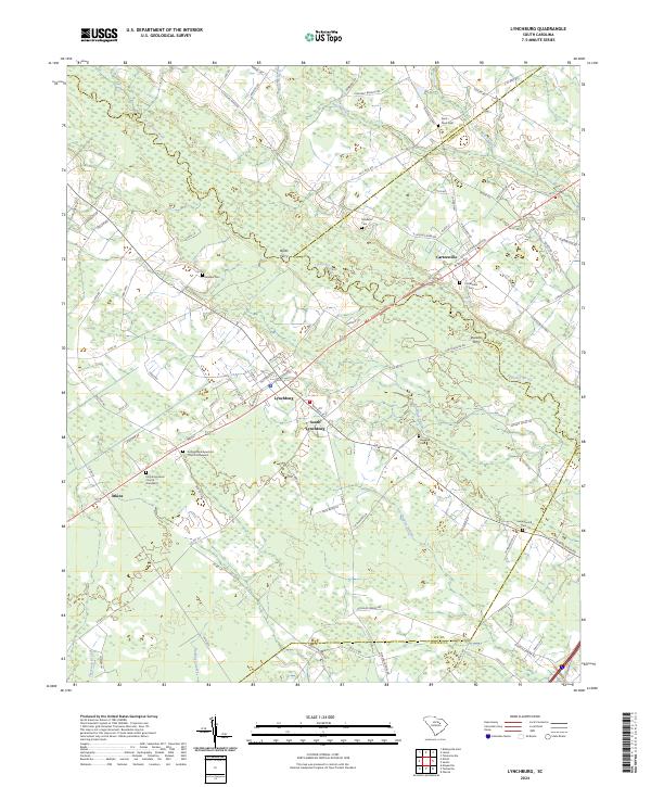 US Topo 7.5-minute map for Lynchburg SC