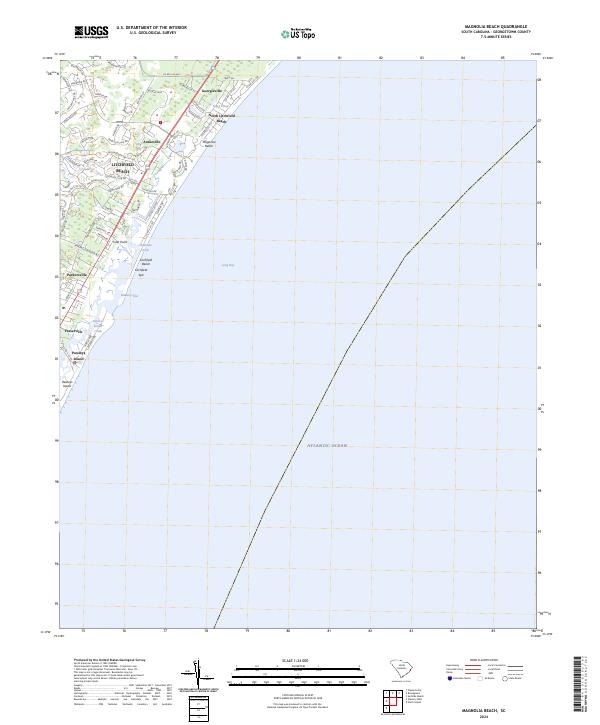 US Topo 7.5-minute map for Magnolia Beach SC