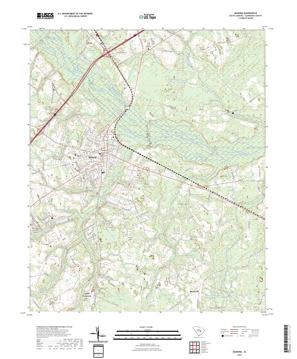 US Topo 7.5-minute map for Manning SC