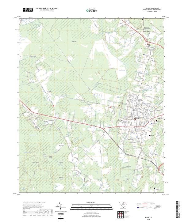 US Topo 7.5-minute map for Marion SC