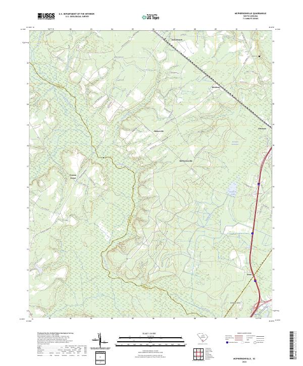US Topo 7.5-minute map for McPhersonville SC