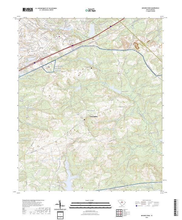 US Topo 7.5-minute map for Messers Pond SC