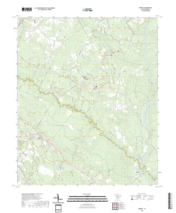US Topo 7.5-minute map for Midway SC