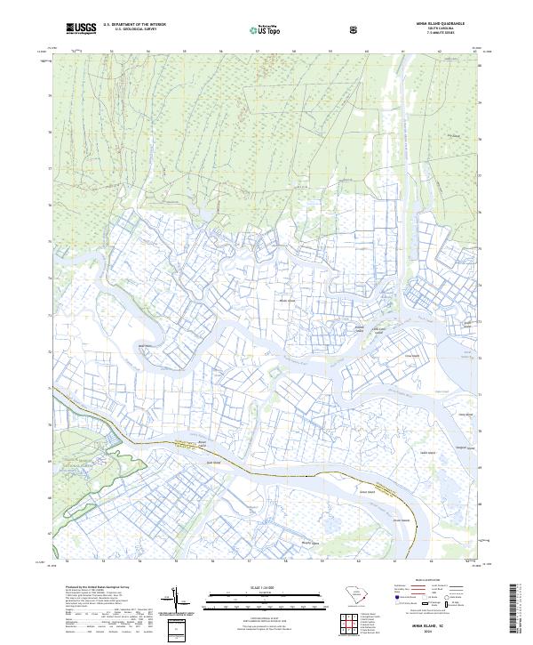 US Topo 7.5-minute map for Minim Island SC