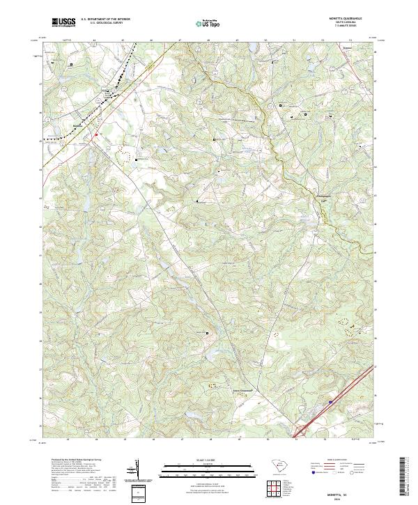 US Topo 7.5-minute map for Monetta SC