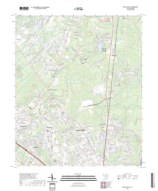 US Topo 7.5-minute map for Mount Holly SC
