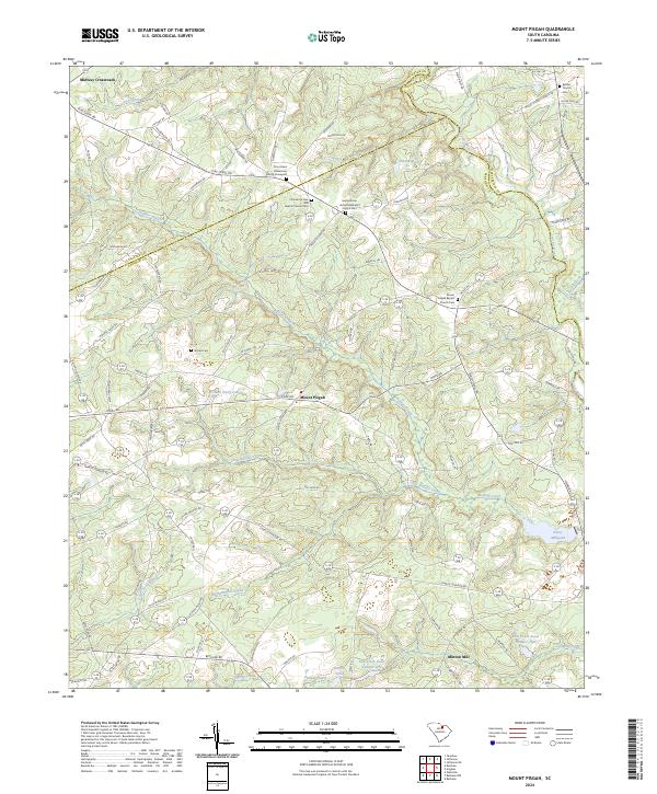 US Topo 7.5-minute map for Mount Pisgah SC