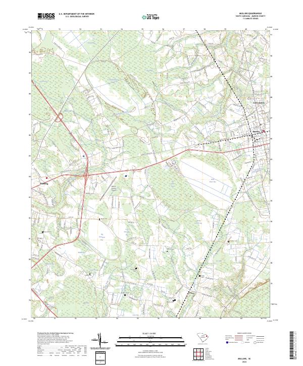 US Topo 7.5-minute map for Mullins SC