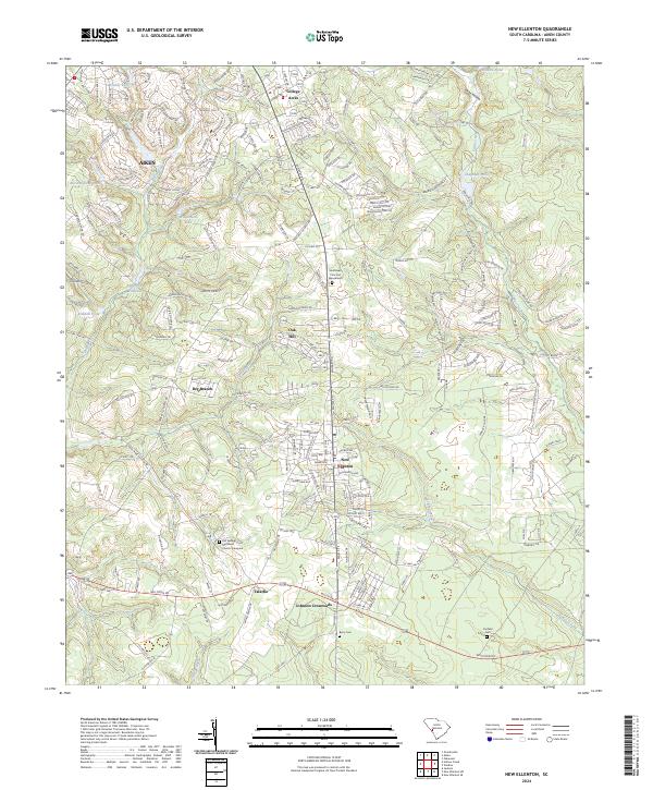 US Topo 7.5-minute map for New Ellenton SC