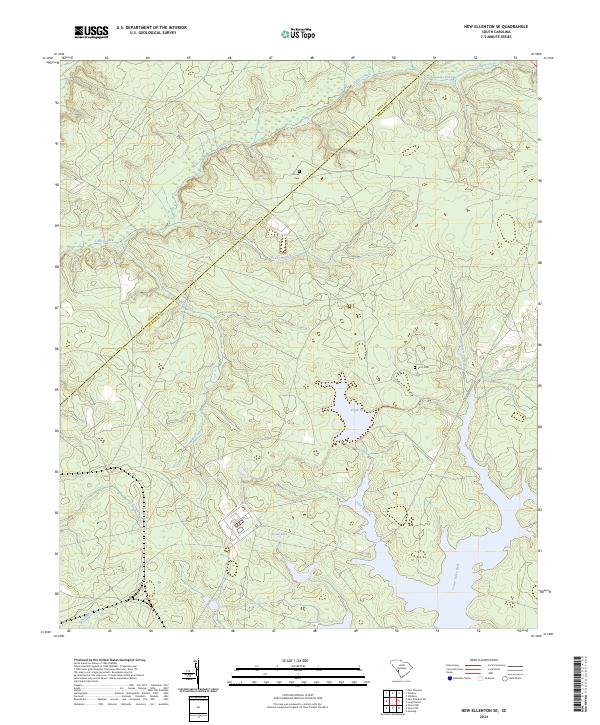 US Topo 7.5-minute map for New Ellenton SE SC